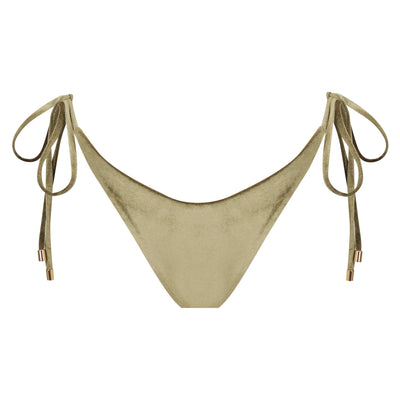 Thin Tie Side Bikini Bottom-Velvet Green-0
