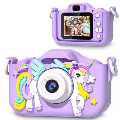 NNEOBA Kids Mini Camera Unicorn 1080P HD 2-Inch Screen-0