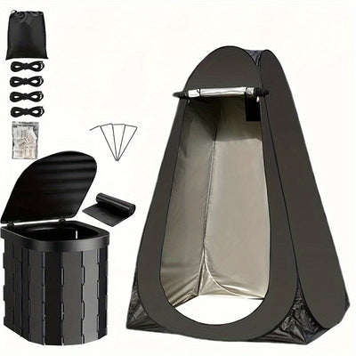 NNETM Portable Outdoor Toilet Kit with Privacy Tent-0